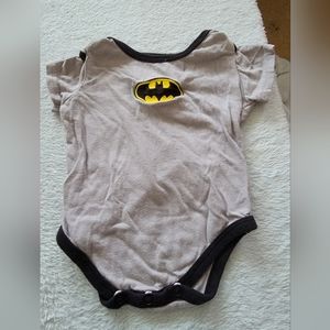 Baby Batman 3-6 months onesie, gray good condition